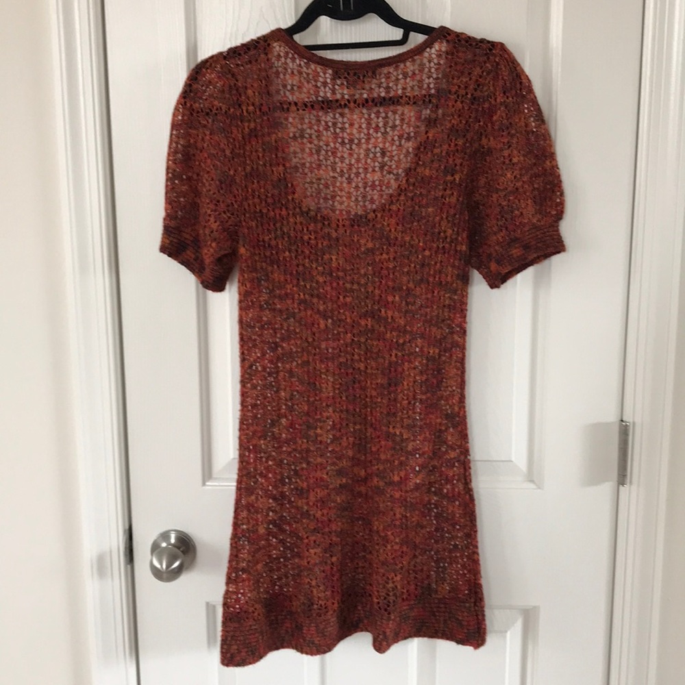 Kensie Pretty M Brown & Red Scoop Neck Tunic - Picture 5 of 13